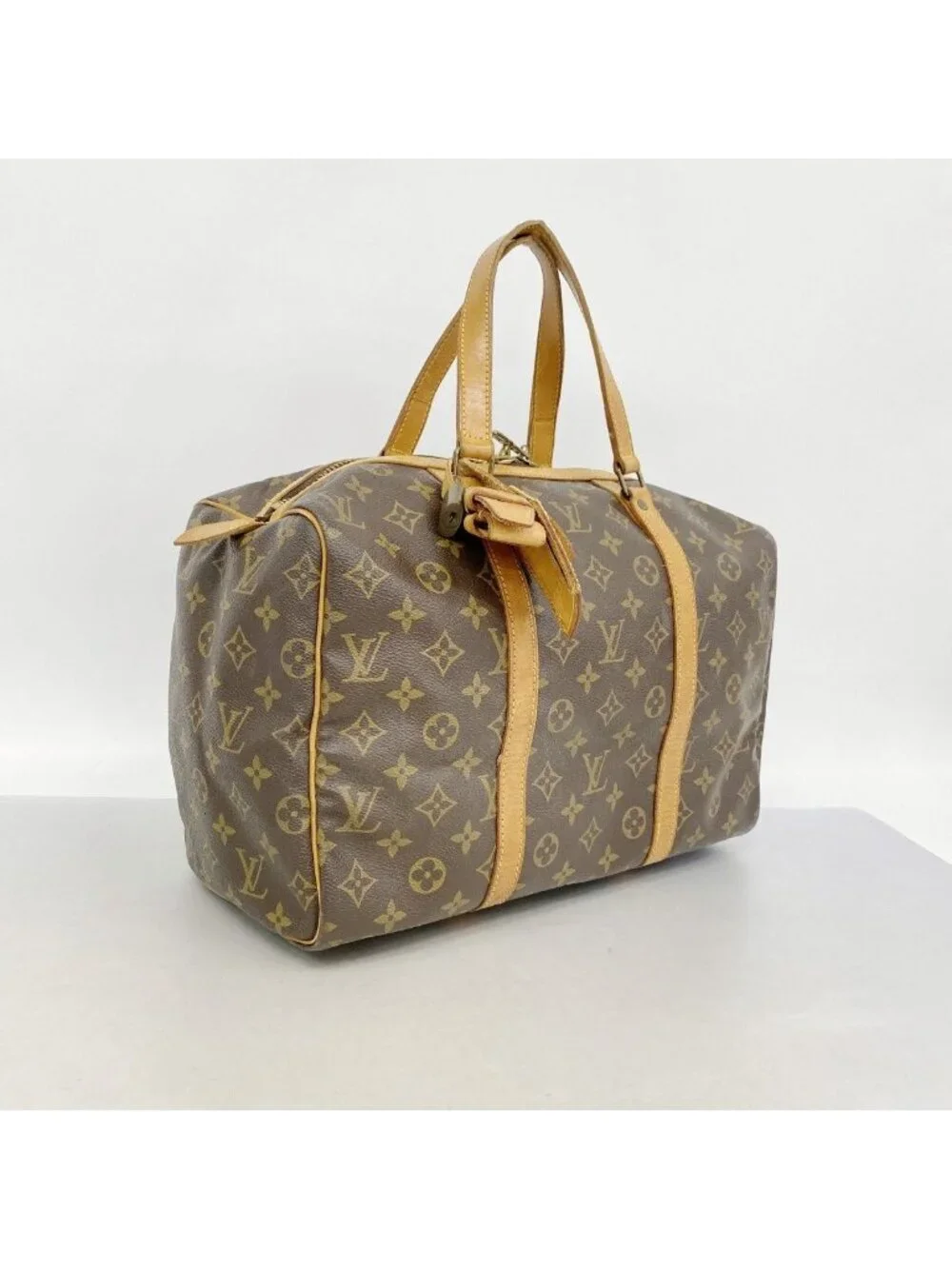 Louis Vuitton Boston Bag Monogram Sac Spool 35 Brown